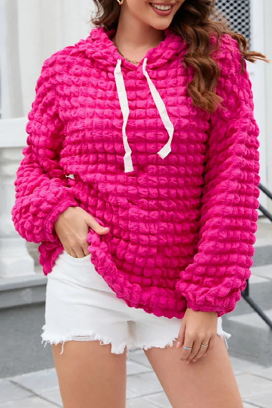 Bubble Textured Waffle Hoodie