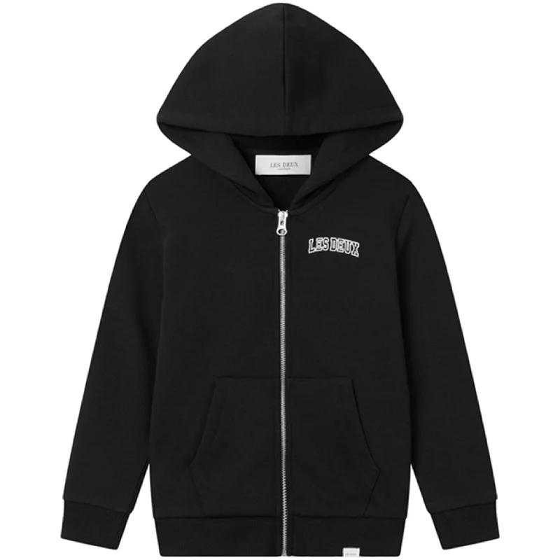 Les Deux Kids Black/Ivory Blake Zipper Hoodie