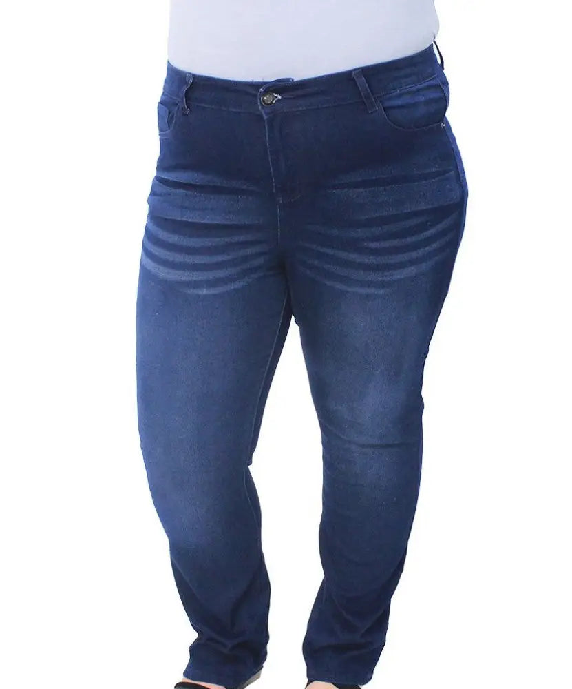 Ladies Tiffany High Waist Straight Leg Denim Jean