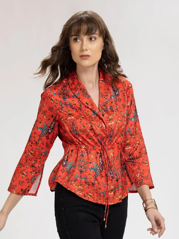 Camile Cinched Shirt Jacket