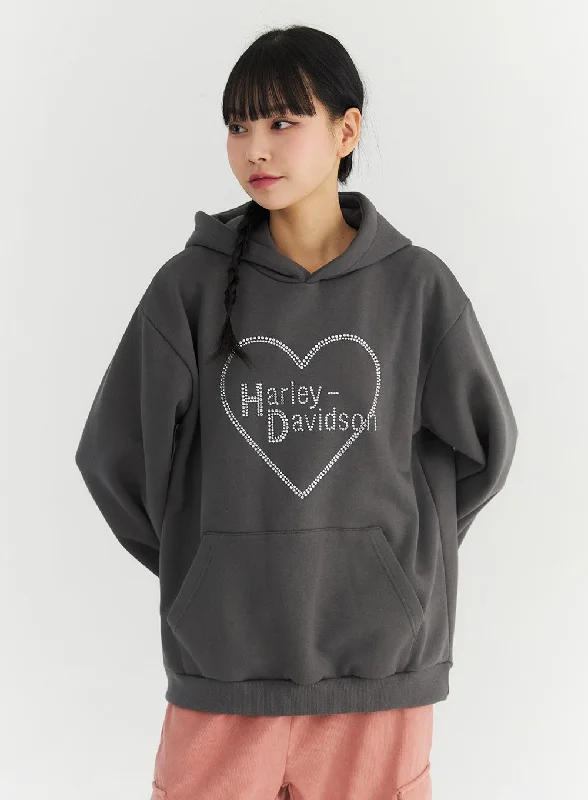 Heart Beaded Hoodie CO330