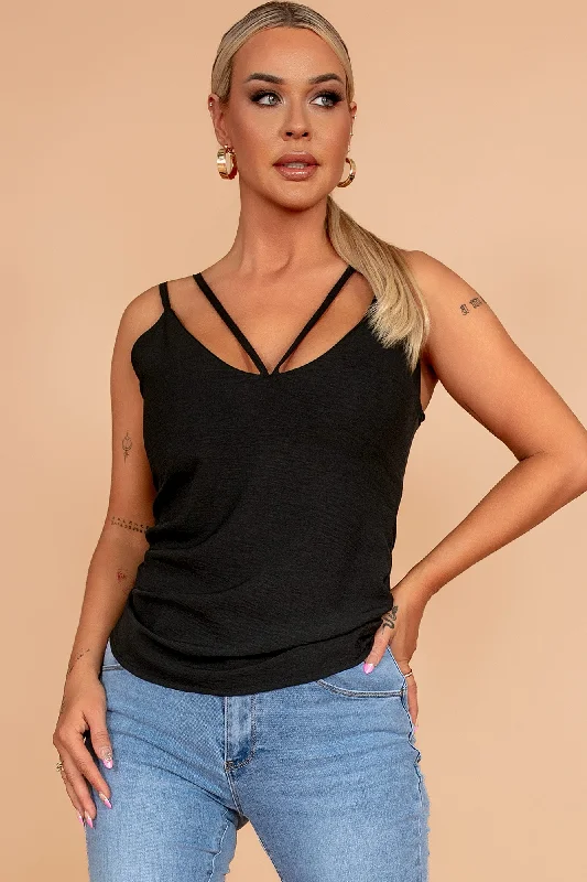 Gretel Black Cami Top