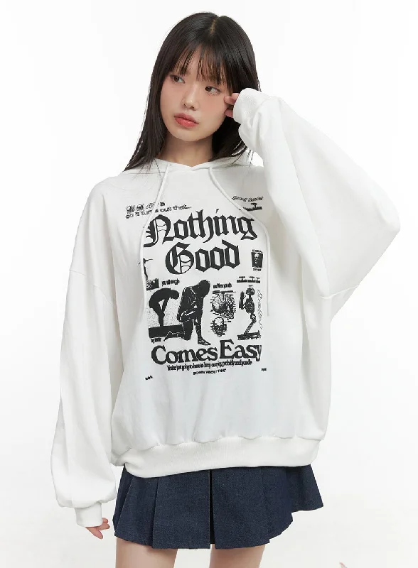 Graphic Loose Hoodie CO410