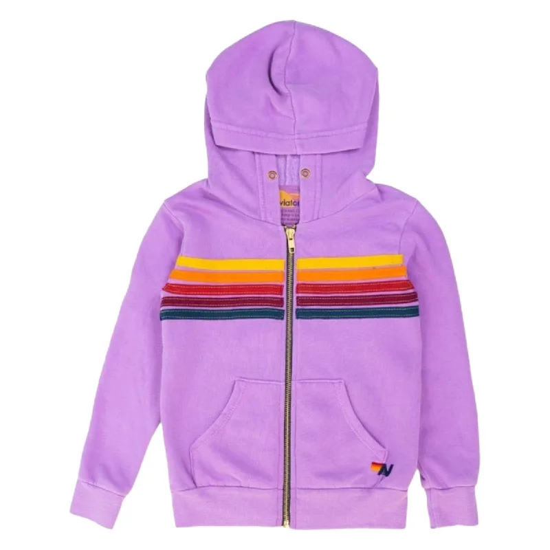 5 STRIPE ZIP UP HOODIE