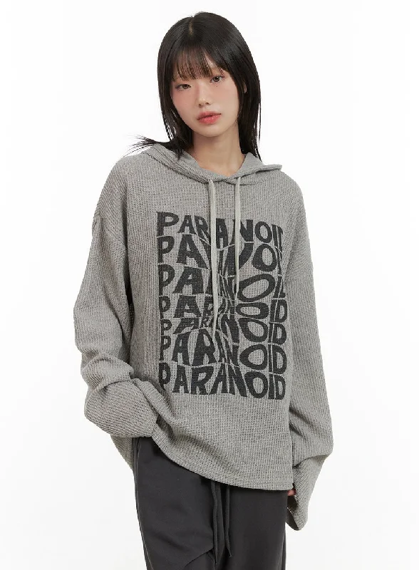 Knit Lettering Hoodie CG427