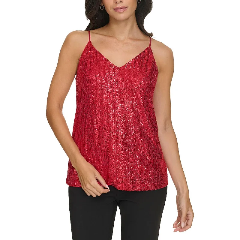 Womens Sequined Cami Shell