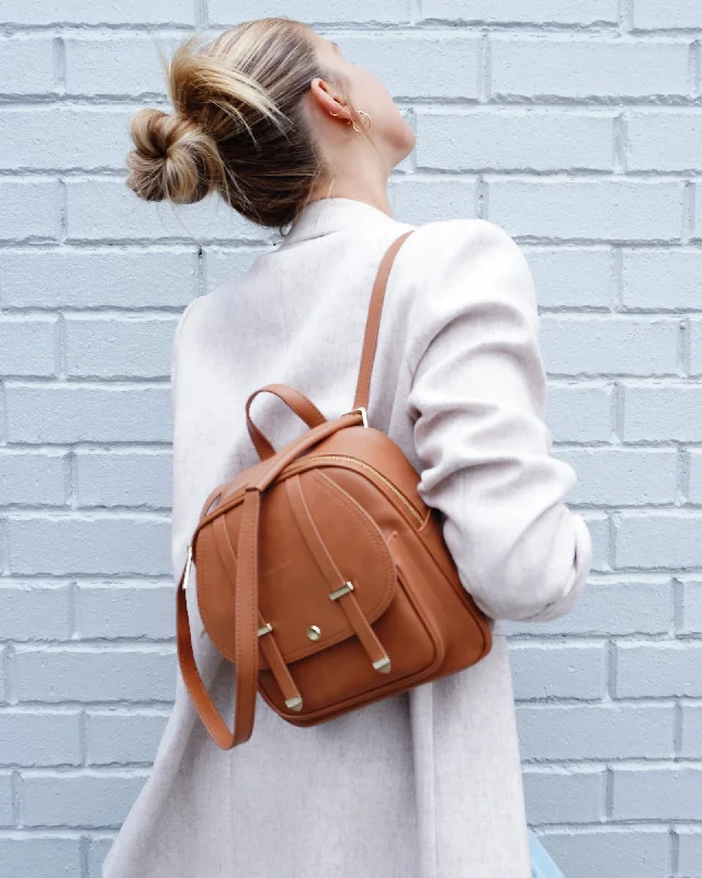 Camila Leather Backpack | Brown