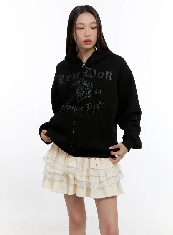 Comfy Graphic Zip-Up Hoodie CN421