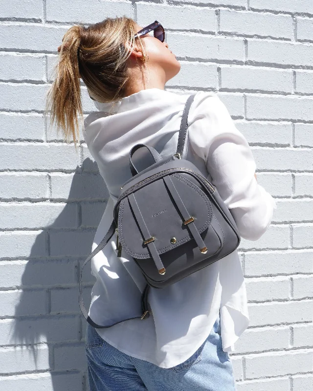 Camila Leather Backpack | Ash