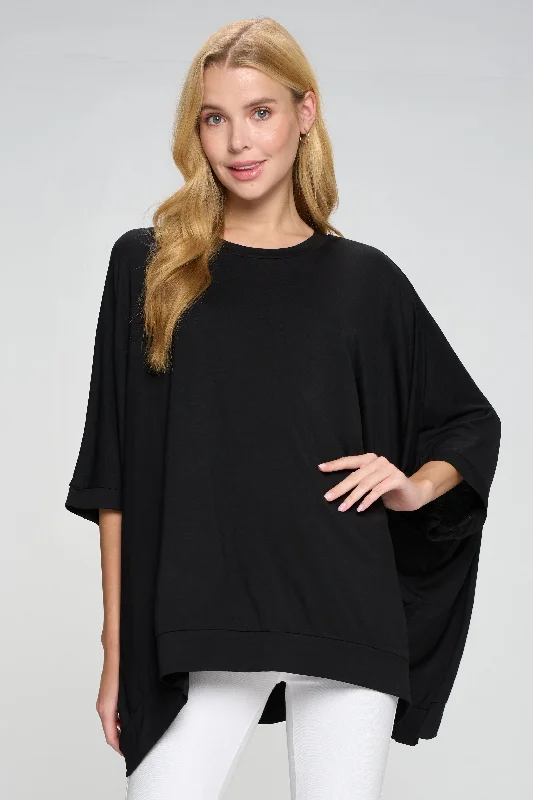 Boxy Oversized Short Sleeve Tunic Top