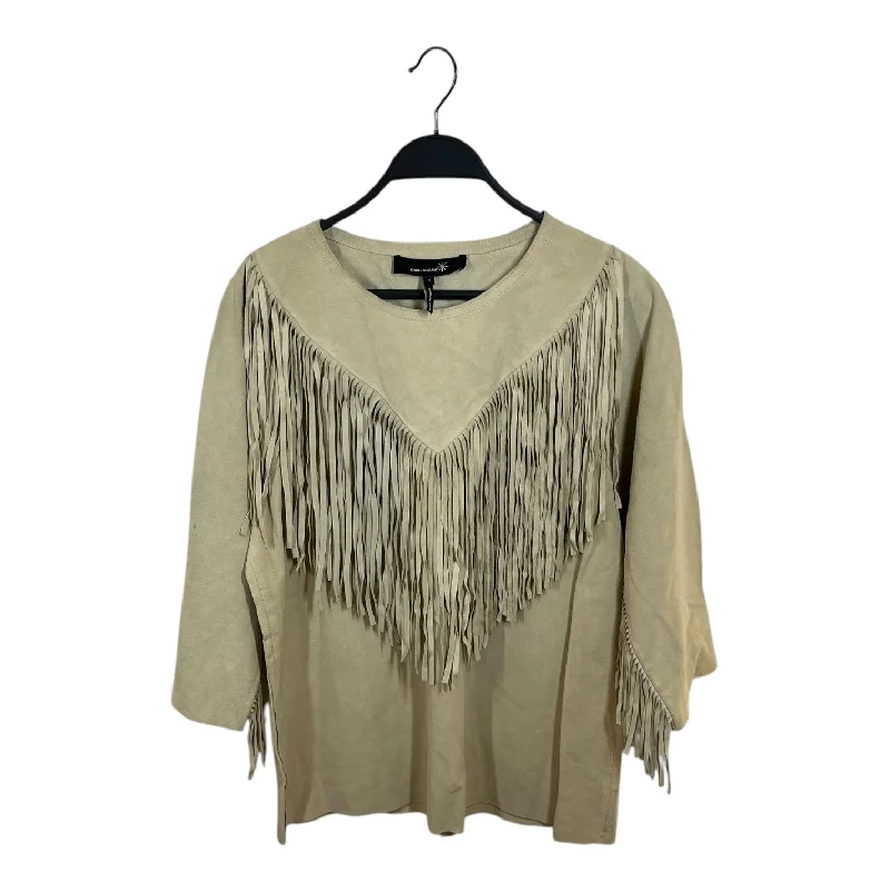 ISABEL MARANT/LS T-Shirt/0/Velour/CRM/fringe tunic