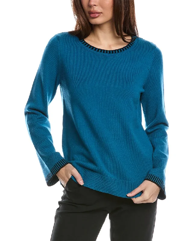 T Tahari Wide Sleeve Jersey Pullover