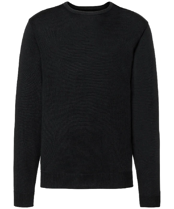 Black - Crew neck knitted pullover