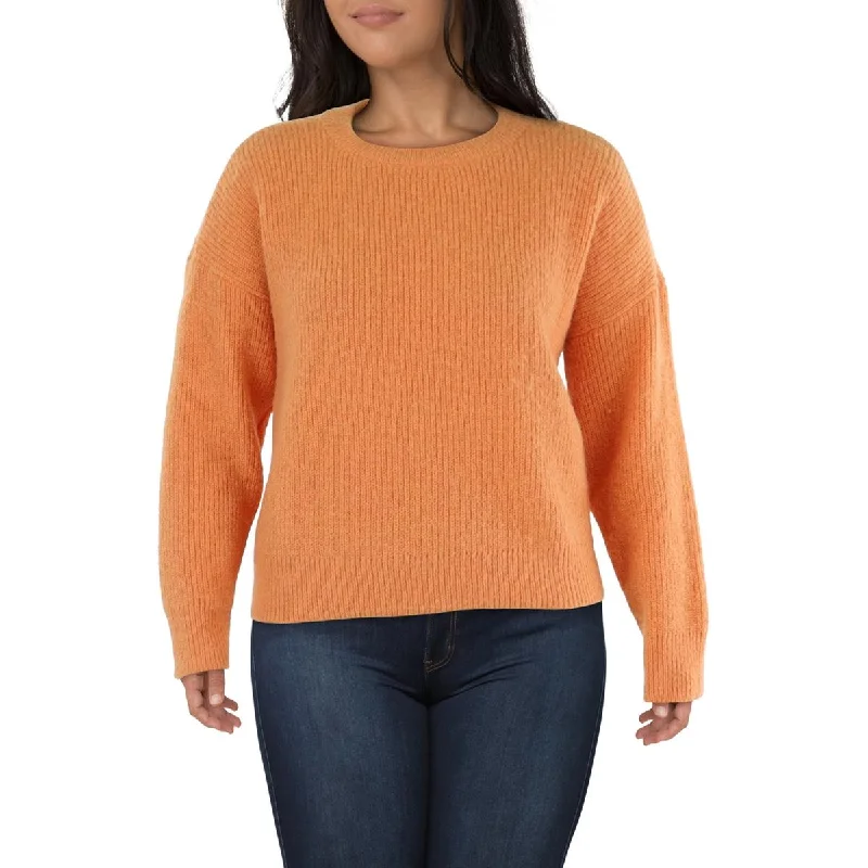 Plus Womens Ribbed Work Day Wear Pullover Sweater