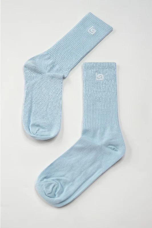 Comfort Crew Socks - Baby Blue