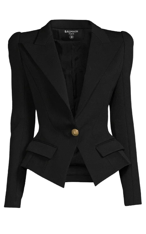 Flap-pockets Single-breasted Blazer