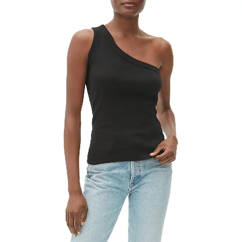 Womens Asymmetric One Shoulder Pullover Top