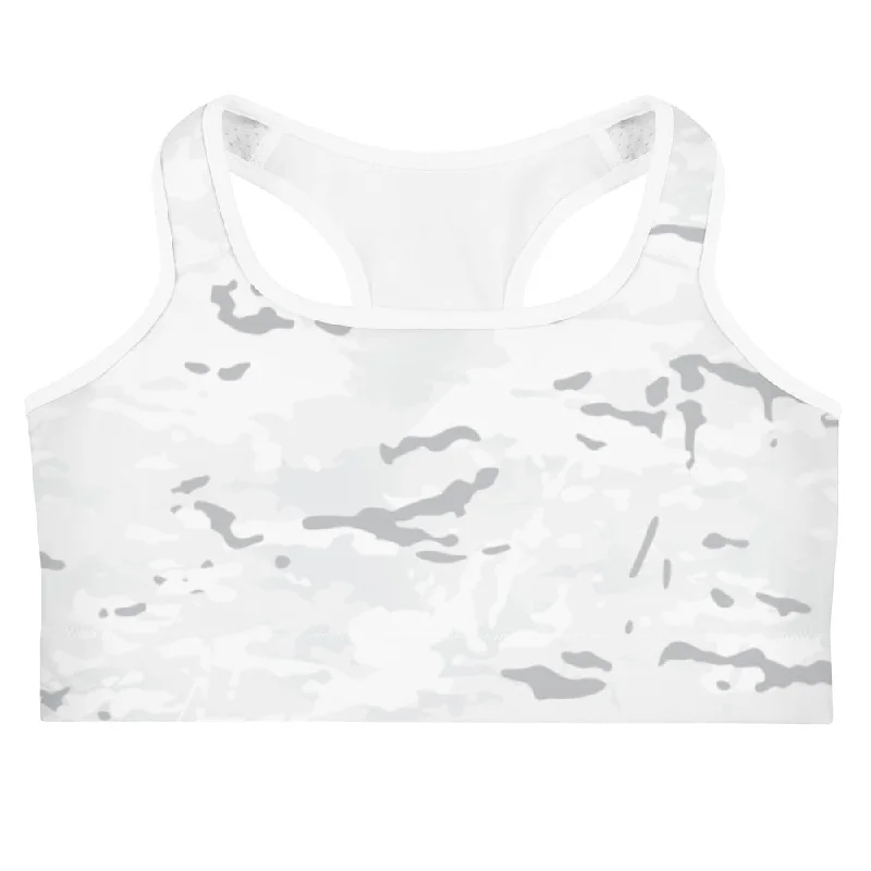 White Camouflage Sports bra