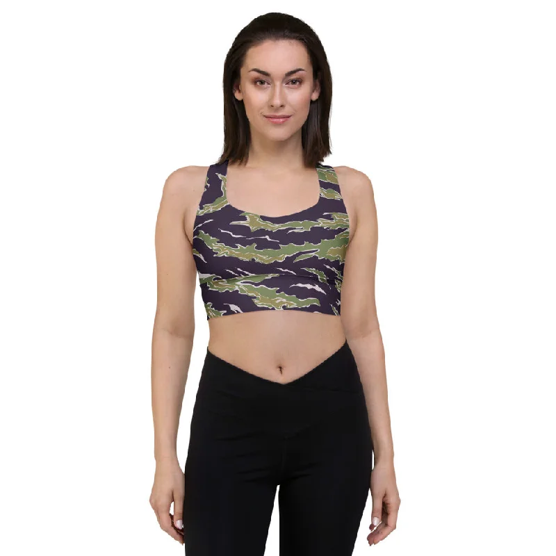 Tiger Jungle Camo Longline sports bra