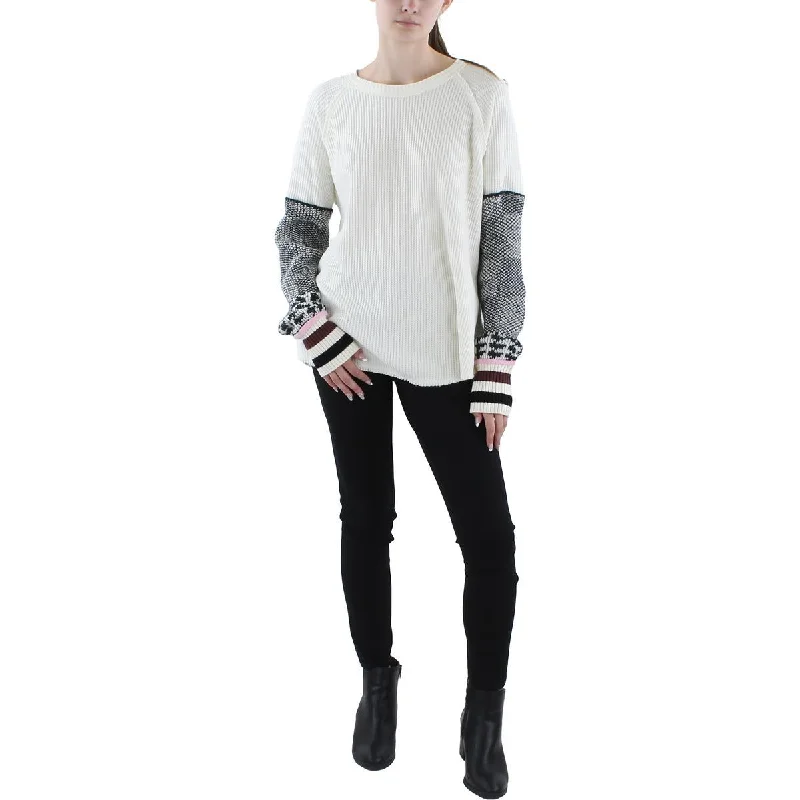 We The Free Womens Wool Blend Waffle Pullover Sweater