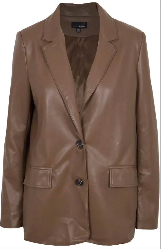 Adler Faux Blazer In Brown