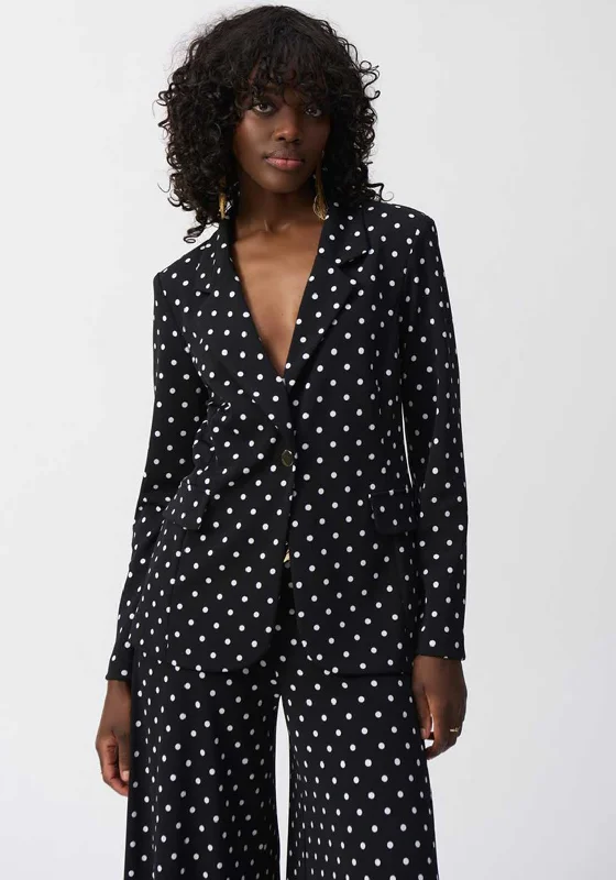 Joseph Ribkoff Polka Dot Blazer, Black and White