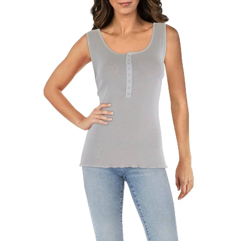 Womens Henley Cami Tank Top