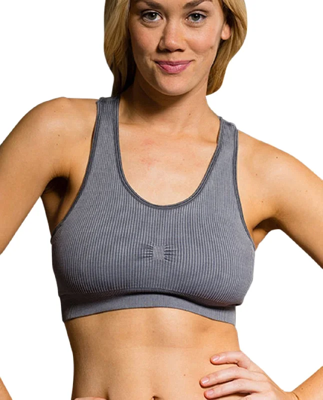 Onzie Slate Grey Seamless Stonewash Low Impact Sports Bra