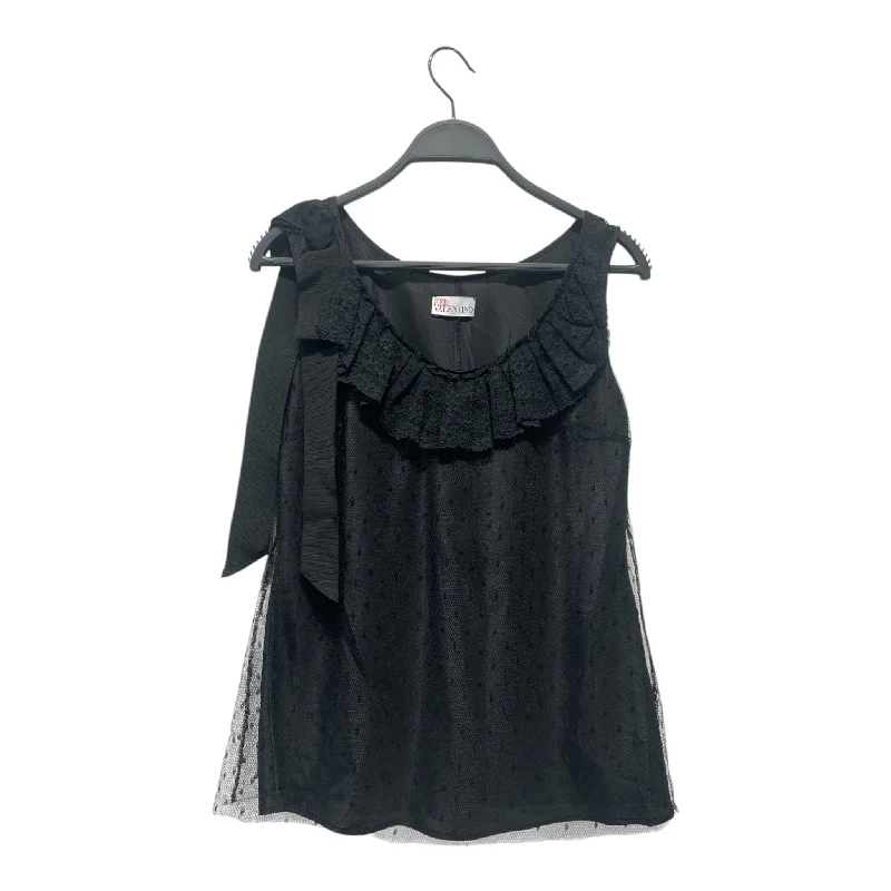 RED VALENTINO/Camisole/2/Cotton/BLK/ruffles