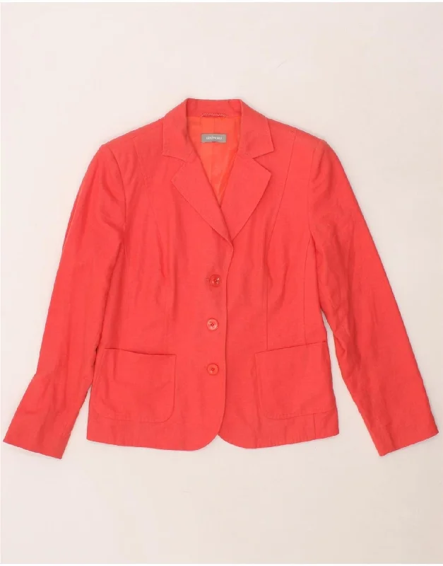 STEILMANN  Womens 3 Button Blazer Jacket UK 16 Large Pink Linen