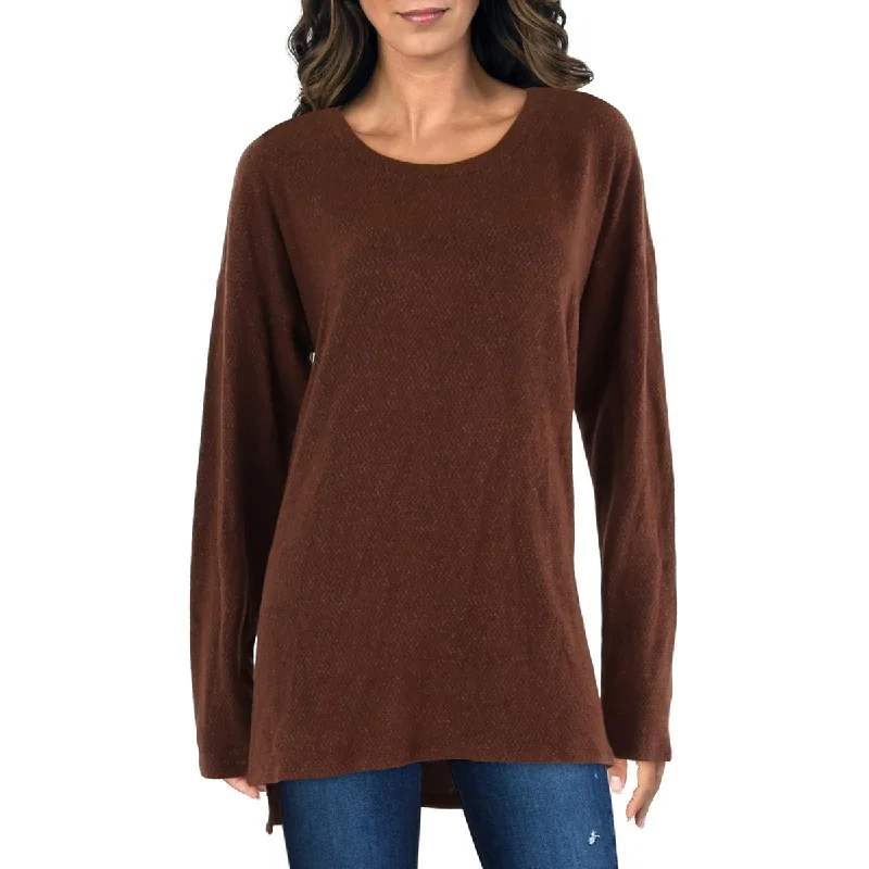 Bobeau Womens Knit Marled Tunic Top