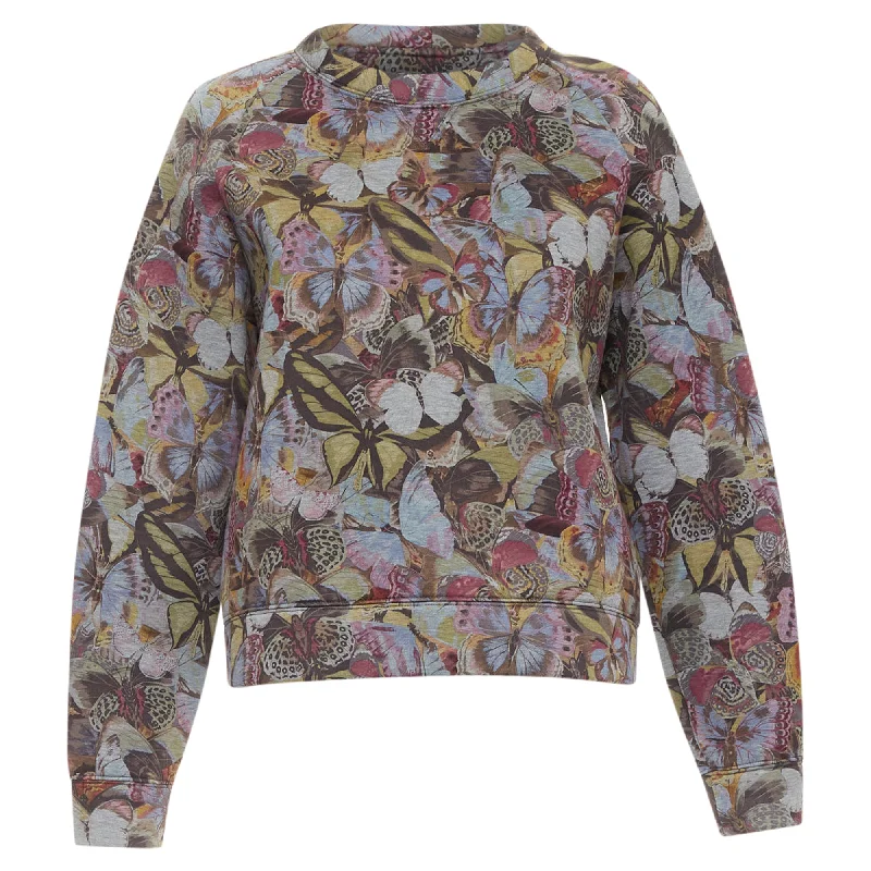 Valentino multicolor butterfly print pullover sweater