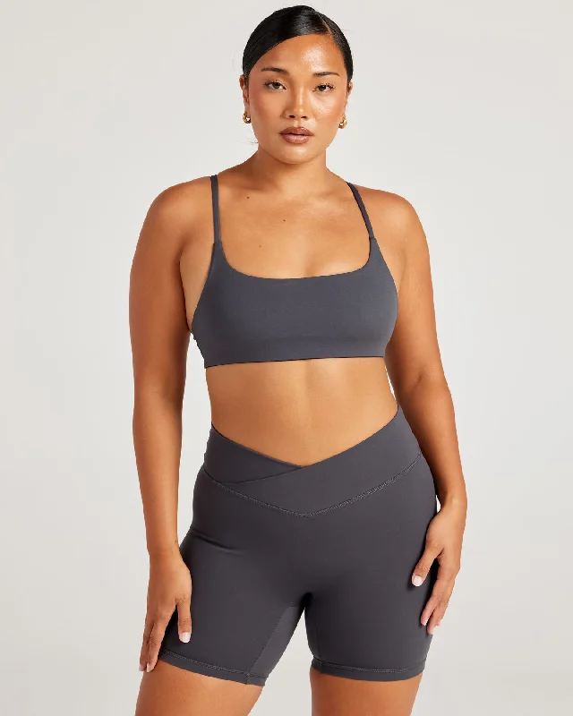 Aura Bend Bra - Charcoal