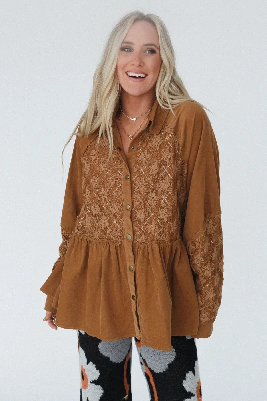 Luca Corduroy Tunic - Camel