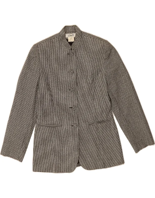 INCOGNITO Womens 5 Button Blazer Jacket IT 42 Medium Grey Check