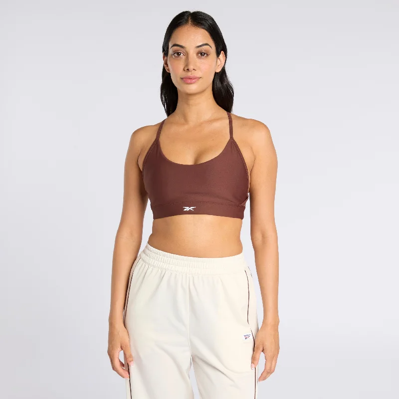 Lux Strappy Sports Bra Unearthed Brown