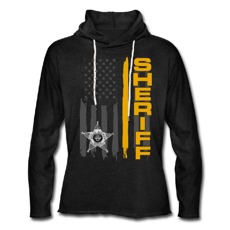 Unisex Lightweight Terry Hoodie - Ohio Sheriff Vertical