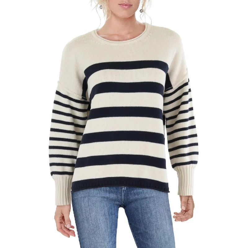 Madewell Womens Cotton Striped Pullover Sweater