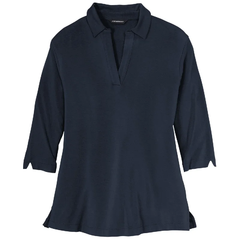 Port Authority Women's River Blue Navy Luxe Knit Tunic