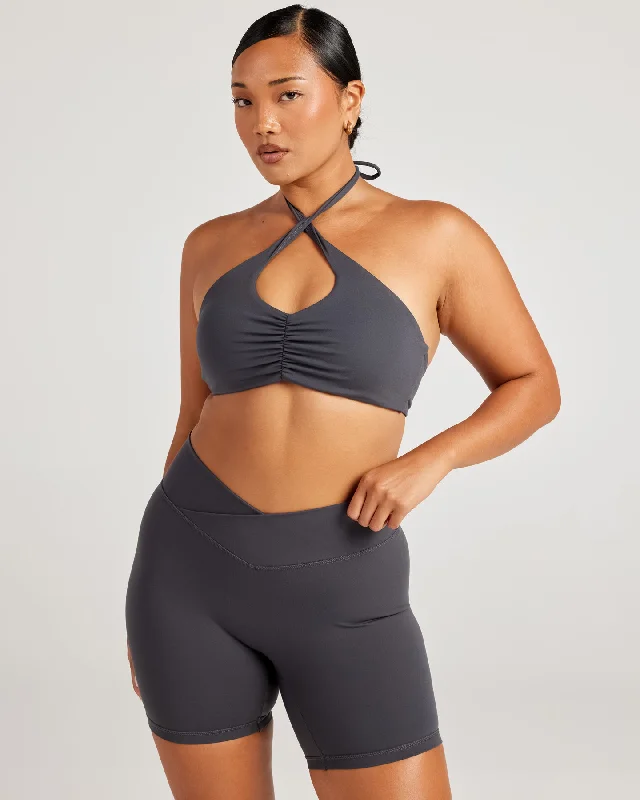 Aura Halo Bra - Charcoal