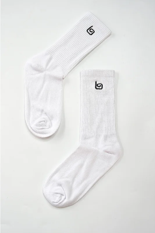 Comfort Crew Socks - White