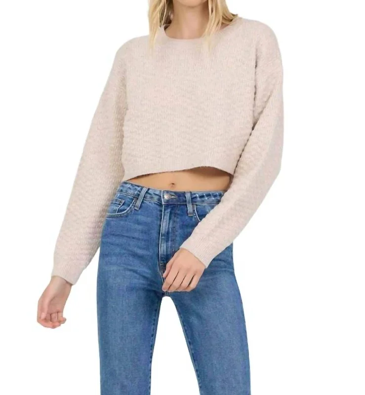 Elio Pullover Sweater In Chalk Mix