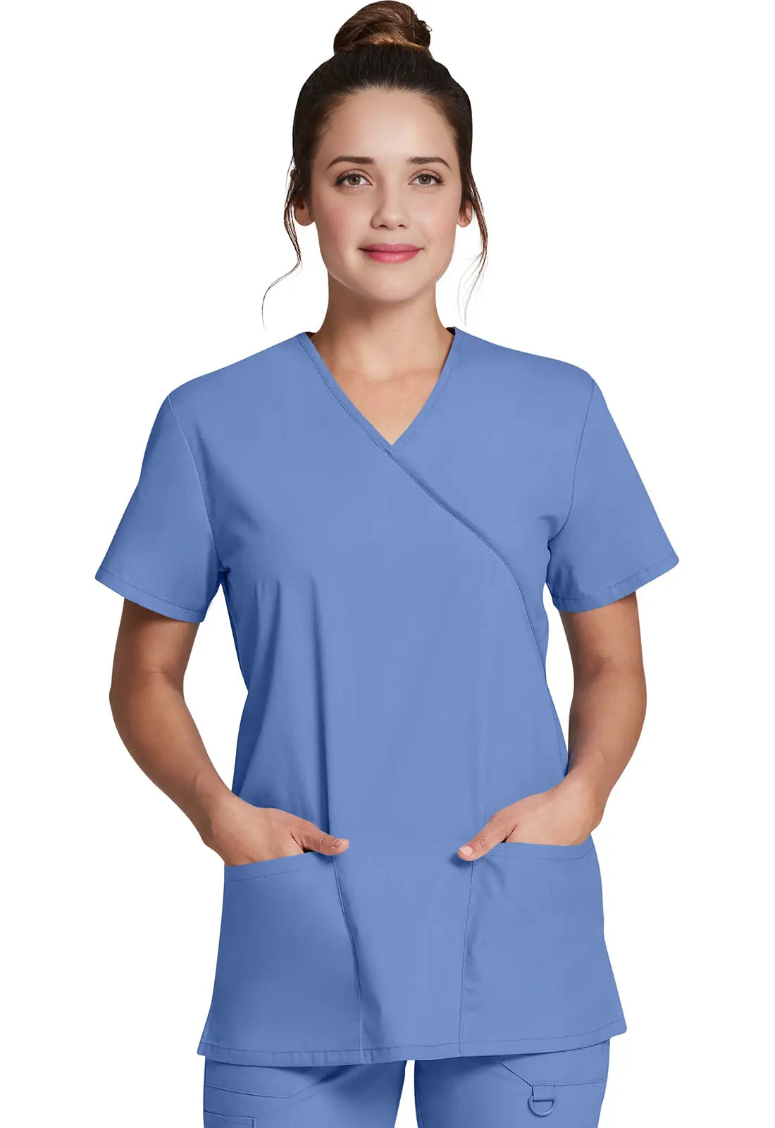 Dickies Mock Wrap Tunic - Ceil Blue