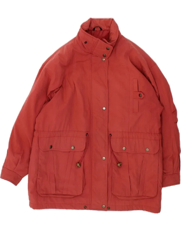 C&A Womens Padded Coat UK 16 Large Red Polyamide