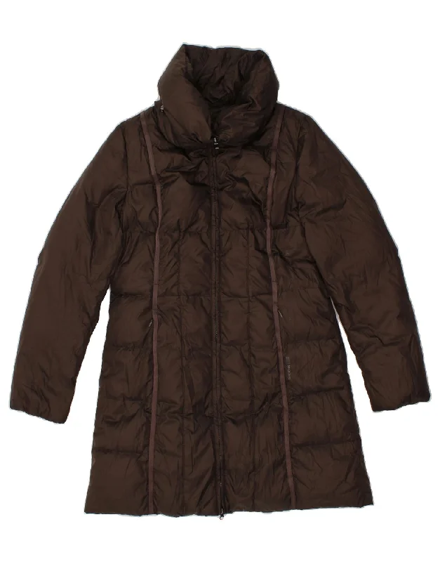 GEOX Womens Padded Coat UK 10 Small  Brown Polyester