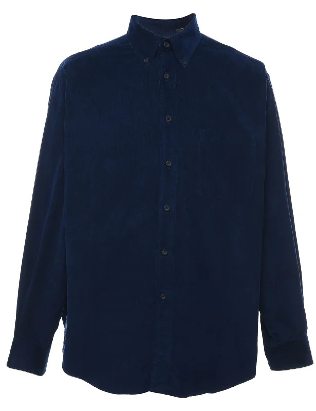 Navy Corduroy Shirt - L