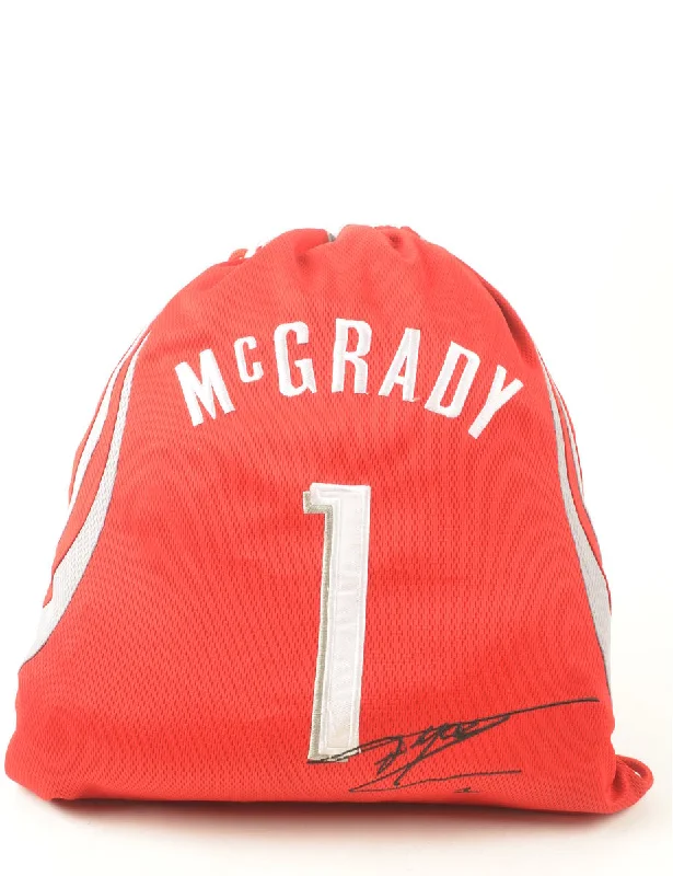 NBA Red & White McGrady #1 Drawstring Backpack - M