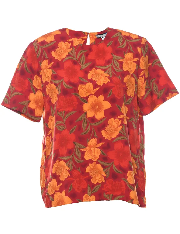 Notations Floral Printed Top - S