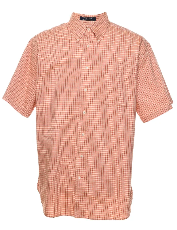 Orange Checked Shirt - L