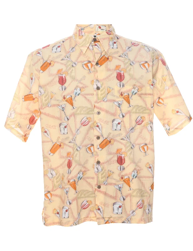 Pale Yellow Hawaiian Shirt - S